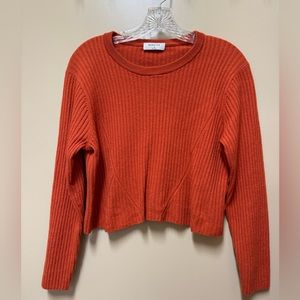 Babaton Cropped Sweater Size M Burnt Orange